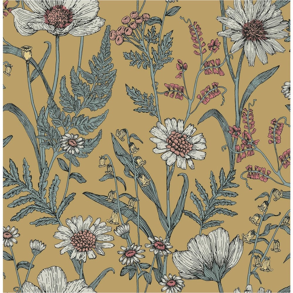 Brewster “Spring Meadow Yellow” Peel & Stick Wallpaper